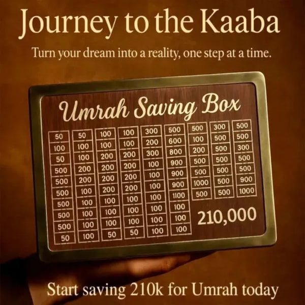 Umrah Wooden Saving Box