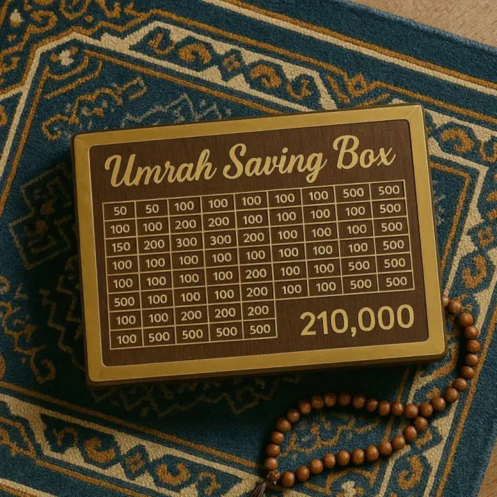 Umrah Wooden Saving Box