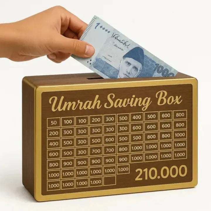 Umrah Wooden Saving Box