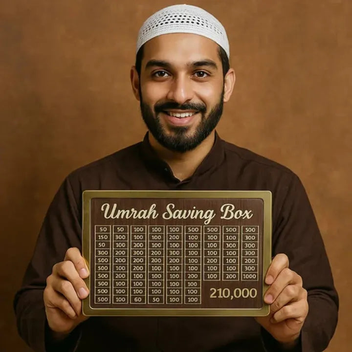 Umrah Wooden Saving Box